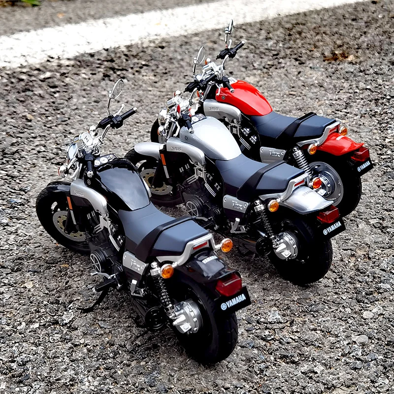 1:12 YAMAHA Vmax Model Motocykla Sportowego z Odlewu Stopu Metalu, Model Motocykla Wyścigowego z Metalu, Wysoka Symulacja, Prezent dla Dzieci