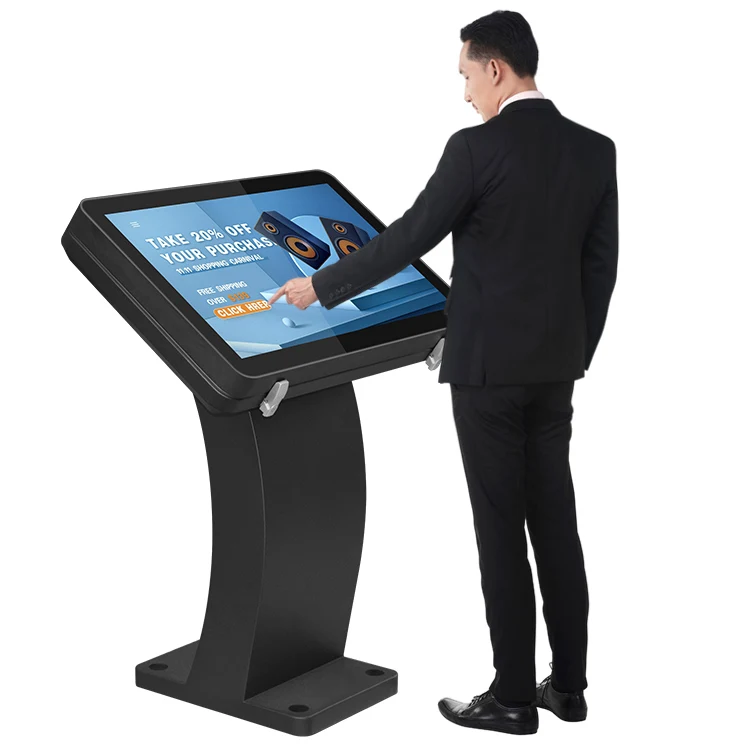 32 43 50 55 Inch Waterproof Free Standing Outdoor Interactive Kiosks Wayfinding Digital Advertising Screen Outdoor