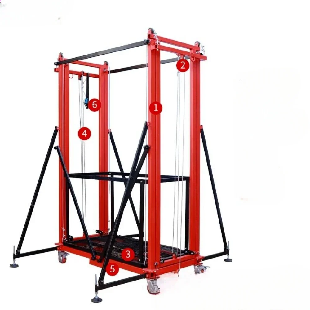 Electric  scaffold car folding electric scaffolding one-button remote control lifting platform