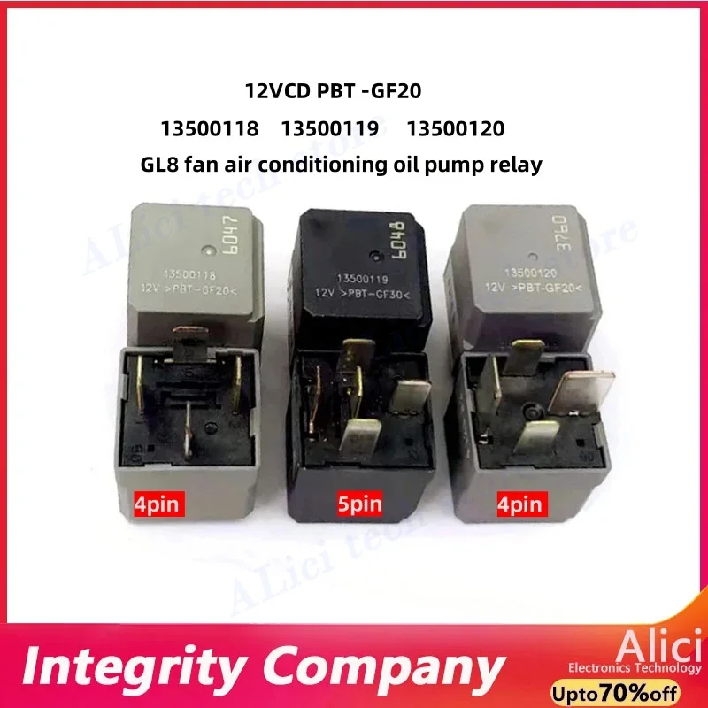 Relay  fan air conditioning oil pump Relay 3760 13500120 12V 40A PBT-GF20,13500118 6048 6047 13500119