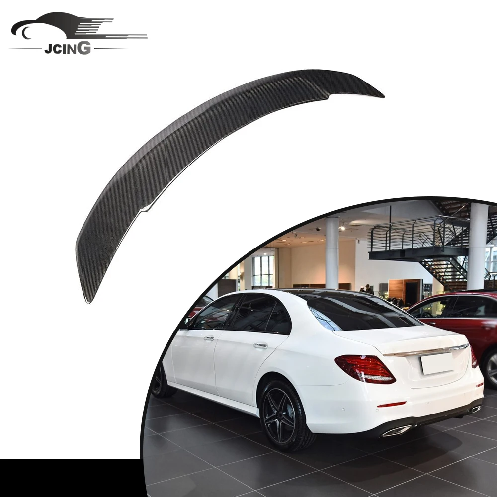 Carbon Fiber Rear Trunk lip spoiler For Mercedes-Benz E-Class W213 2016-19