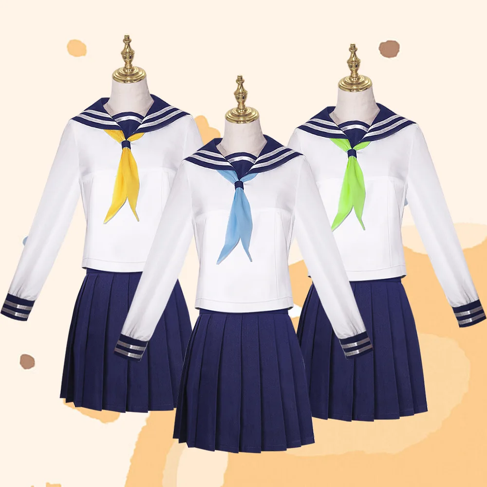 Disfraz de Cosplay de Noko Shikanoko para mujer, peluca de Anime My Deer Friend, vestido de Nokotan, uniforme escolar JK, falda de marinero, sombreros Torako Koshi