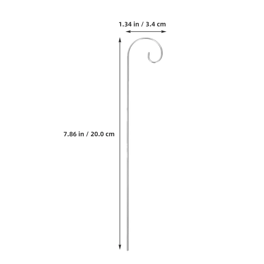 20Pcs Easy Install Iron Shepherd Hooks Outdoor Garden Stakes Plant Label Holders Sign Hangers Lawn Ornament Metal Garden Hook