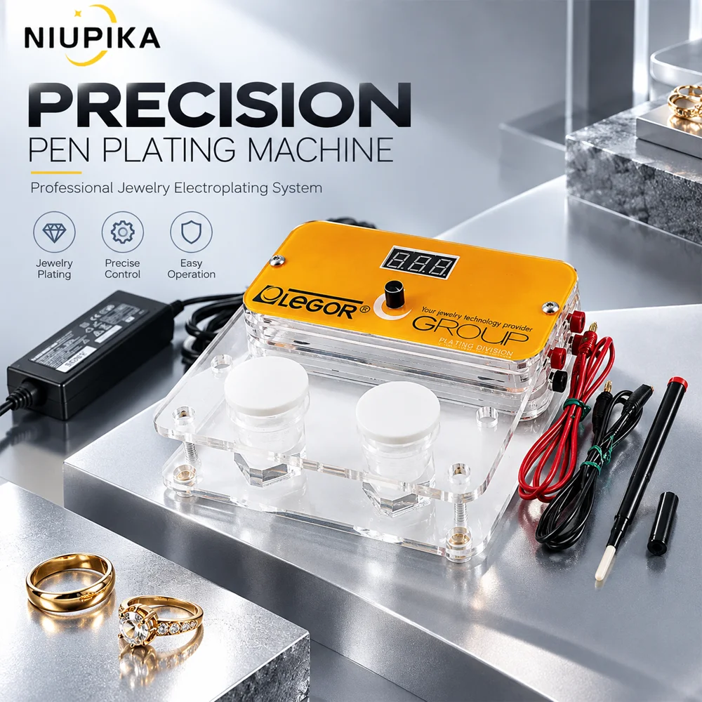 NIUPIKA Digital Jewelry Pen Plating Machine Kit Gold Silver Electroplating System Precise Repair Restoration Goldsmith Tools 12V