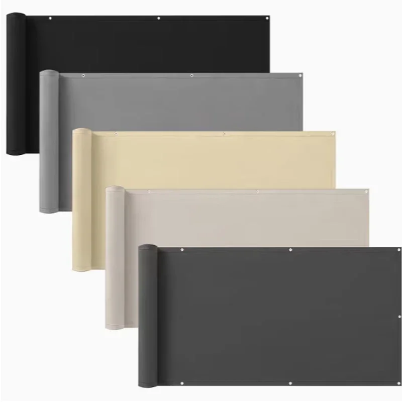 95% UV Block Waterproof Canvas Privacy Screen Fence Sunshade Cloth for Balcony Terrace Garden Deck Sail