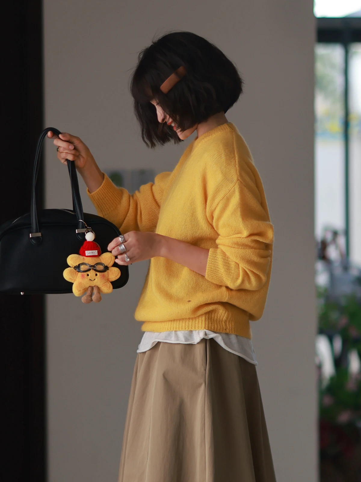 

Soft Wool Camere Casual Long Sve Knitted Sweater Women's Spring New Arrival Casual Sle Loose Fit Comfortable Knitwear