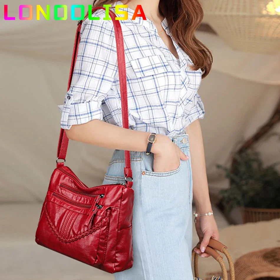 Soft Pu Leather Purses and Handbags 2024 High Quality Women\'s Messenger Bag Designer Ladies Crossbody Shoulder Sac A Main Bolsos