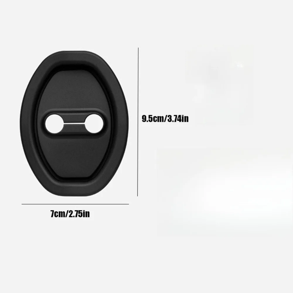 4PCS Thickened Silicone Car Door Lock Protector Cover Anti-Collision Bumper Pad Door Latch Buffer Cushion Anti-Slap