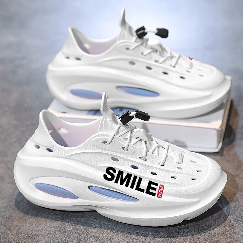 

Men's Summer Outdoor Sports Casual Full Cover Slippers Anti-Slip Beach Shoes Breathable Comfortable EVA Flat Heel Sandals