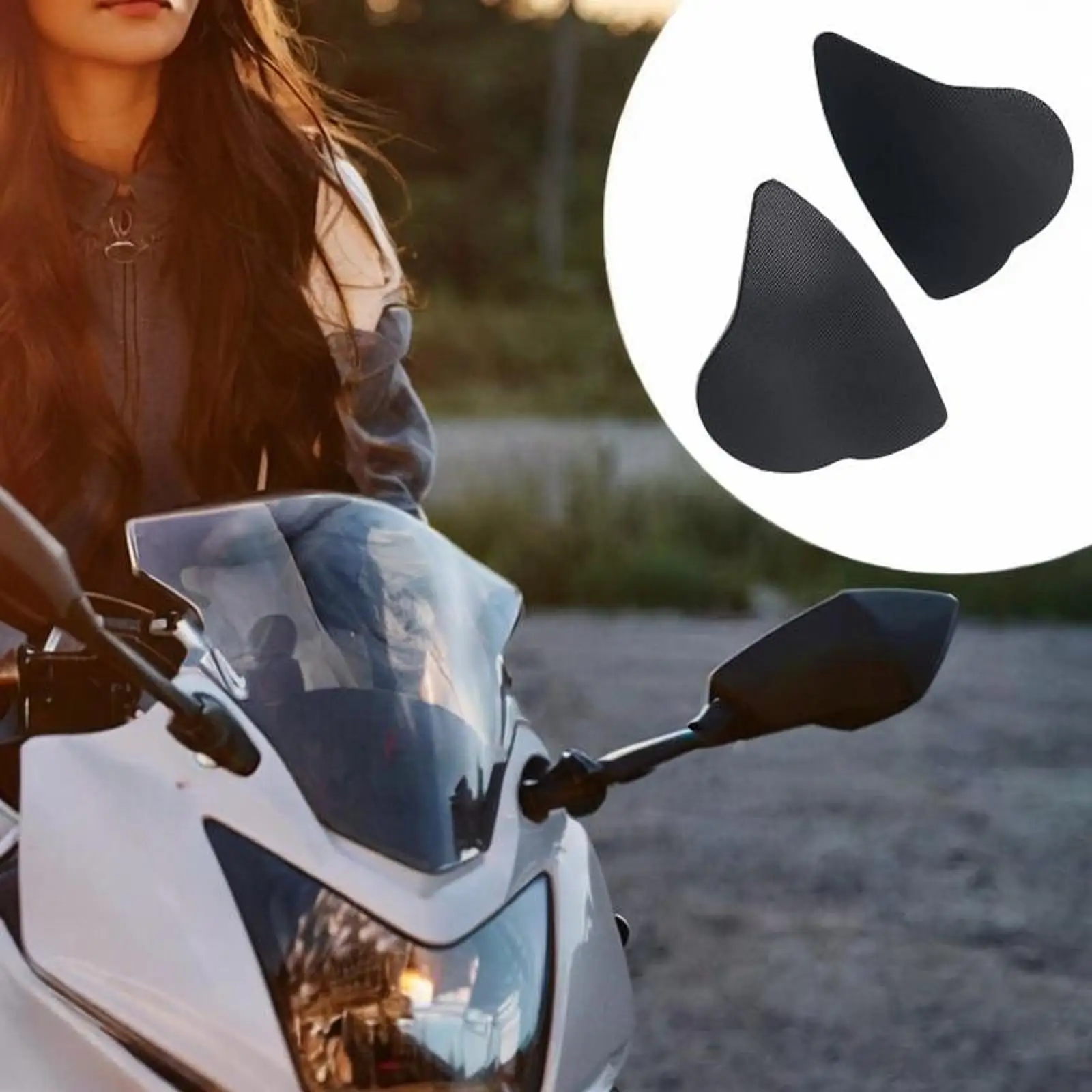 

2 Pieces Mirror Block Off Plates Replacement Sturdy Aluminum High Performance