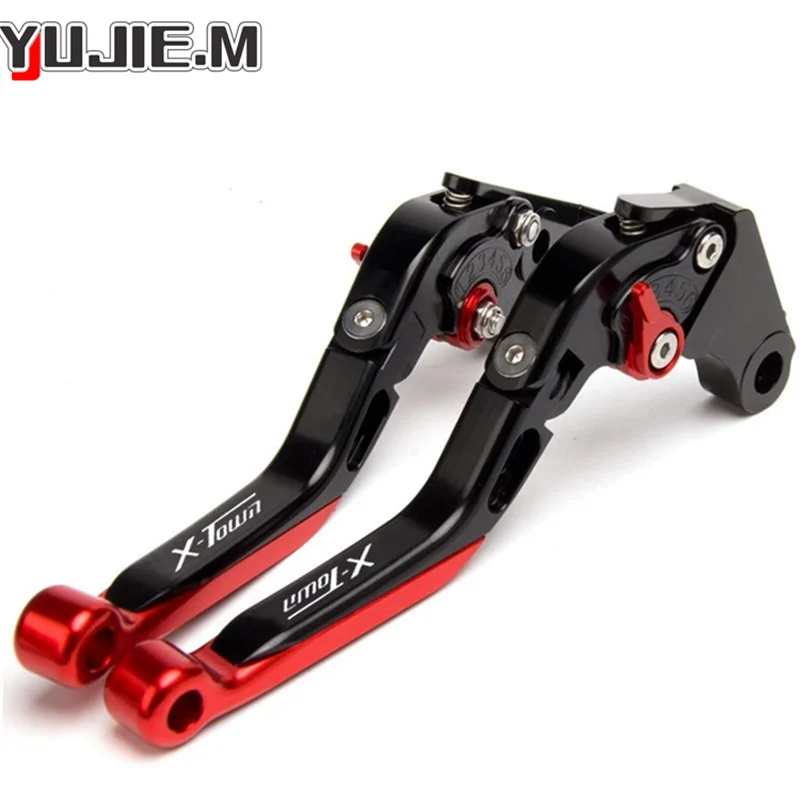 For KYMCO X-TOWN xtown 125i 300i X TOWN Motorcycle Accessories CNC Adjustable Folding Extendable Brake Clutch Lever With logo