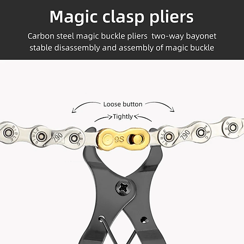 Bicycle Open Close Chain Magic Buckle Repair Removal Tool Bike Master Link Plier Quick Repair Tool