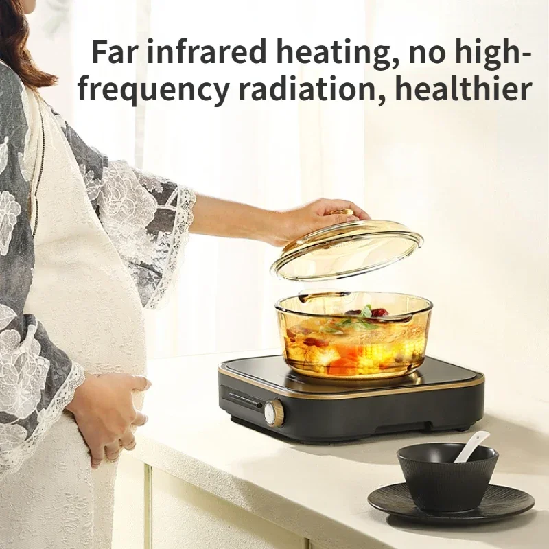 220V ใหม่เตาไฟฟ้า 2800W Power ผัด Hotpot บ้านสมาร์ทหม้อหุงข้าวไม่หยิบเครื่องครัว fogão de indução
