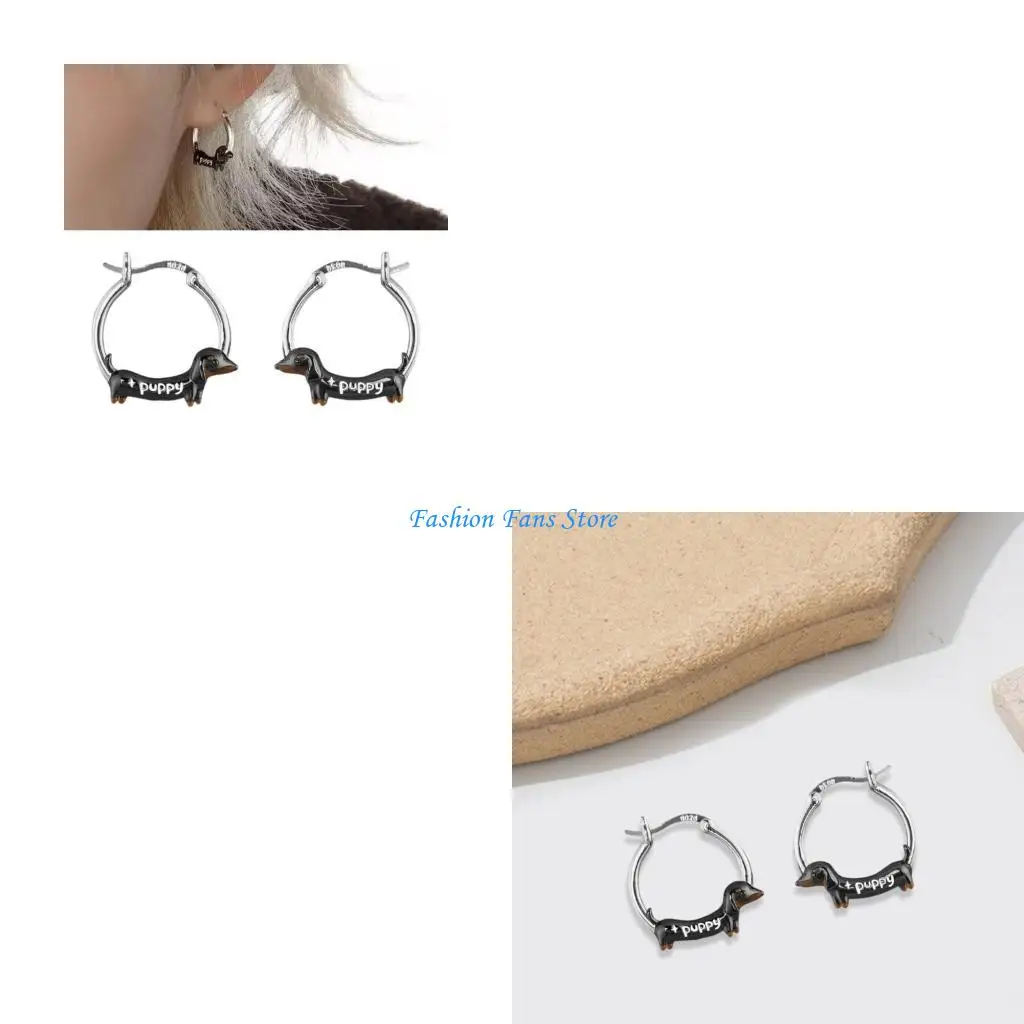 

Playful Dachshund Shaped Earrings Alloy Comfort Fit Secure Designs Everyday Fashion Jewelry
