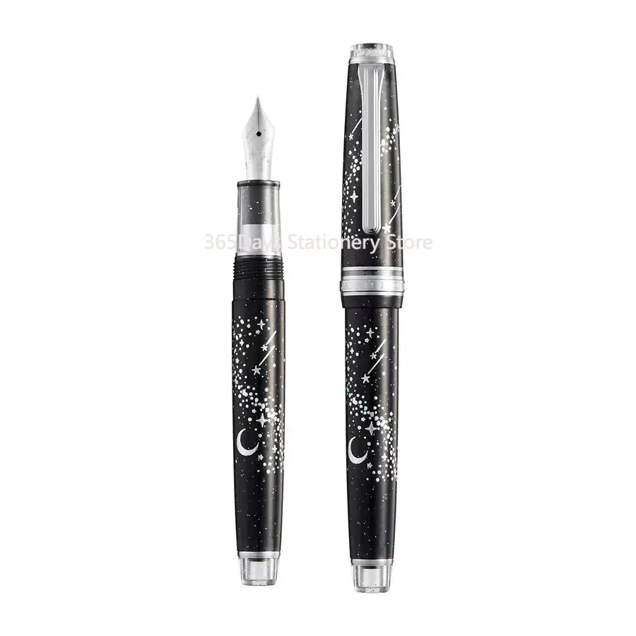 Japan SAILOR X PLUS Limited Starry Sky Resin Fountain Pen Meteor Moon Ink Set 14K Gold Nib Writing Business Christmas Gift