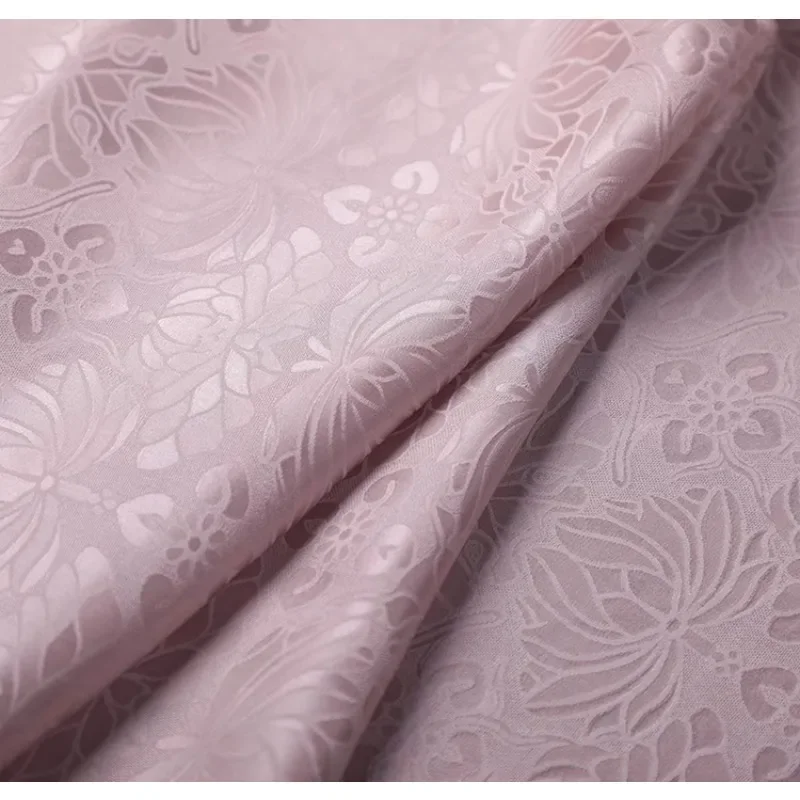 8Colors Availalbe Silk Fabric,115CM Wide 19MM Thick with Floral Jacquard,Fabric Perfect for Dress and Summer Coats Dress R286