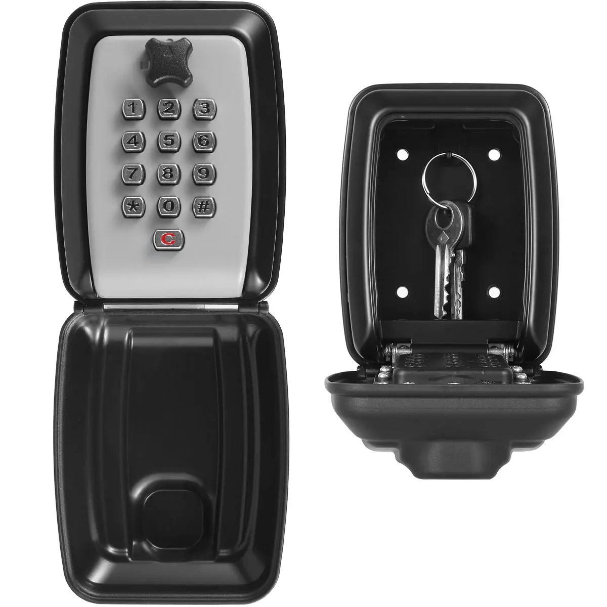 Portable Key Lock Box Key Holder Safe Hangable Security Combination Lock Box for Indoor, Outdoor, Garage, Garden, Store