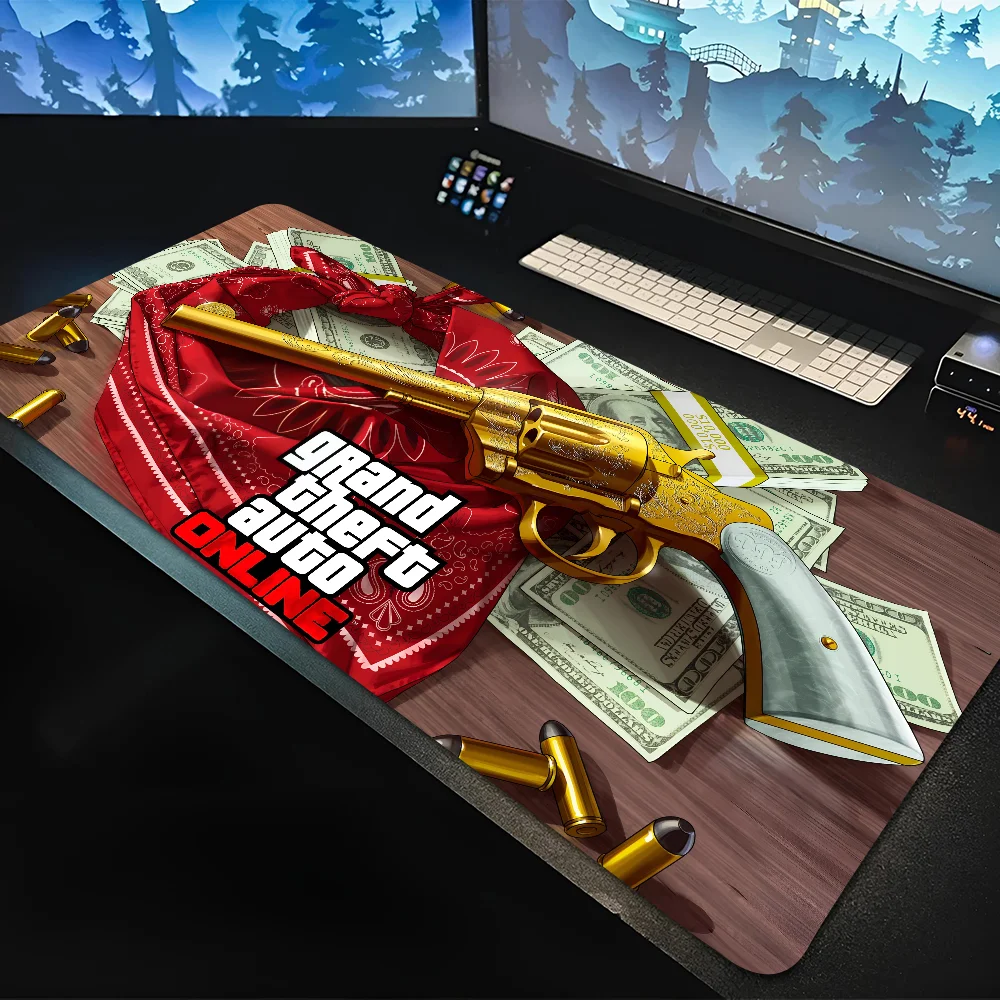 

GTA 5 Mousepad Mouse Mat Desk Mat With Pad Gaming Accessories Prime Gaming XXL Keyboard Pad Padding Mat