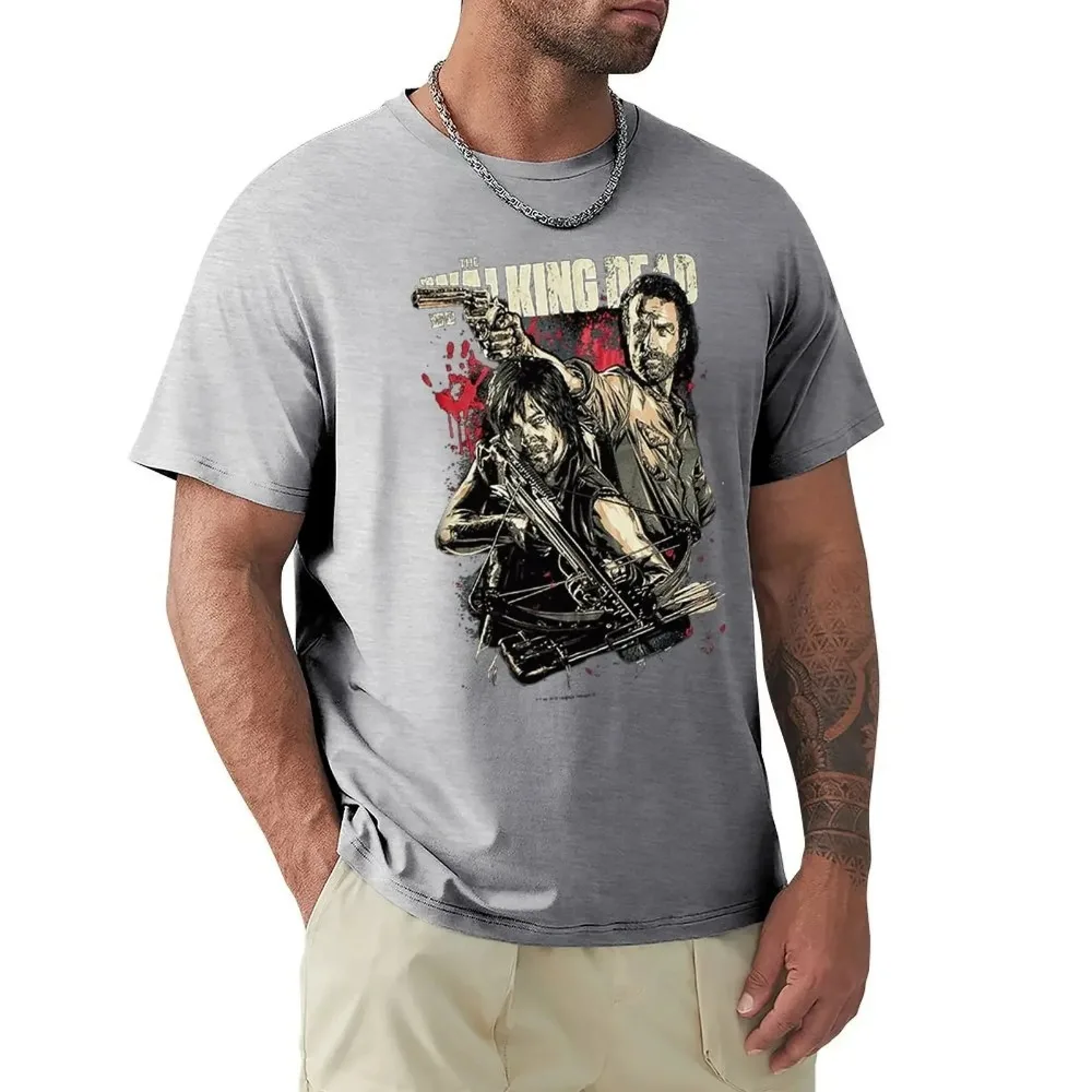 New Men Cotton T-Shirt Fashion The Walking Dead Comic Book Series Rick Grimes Daryl Dixon Cool Women Tee Tops