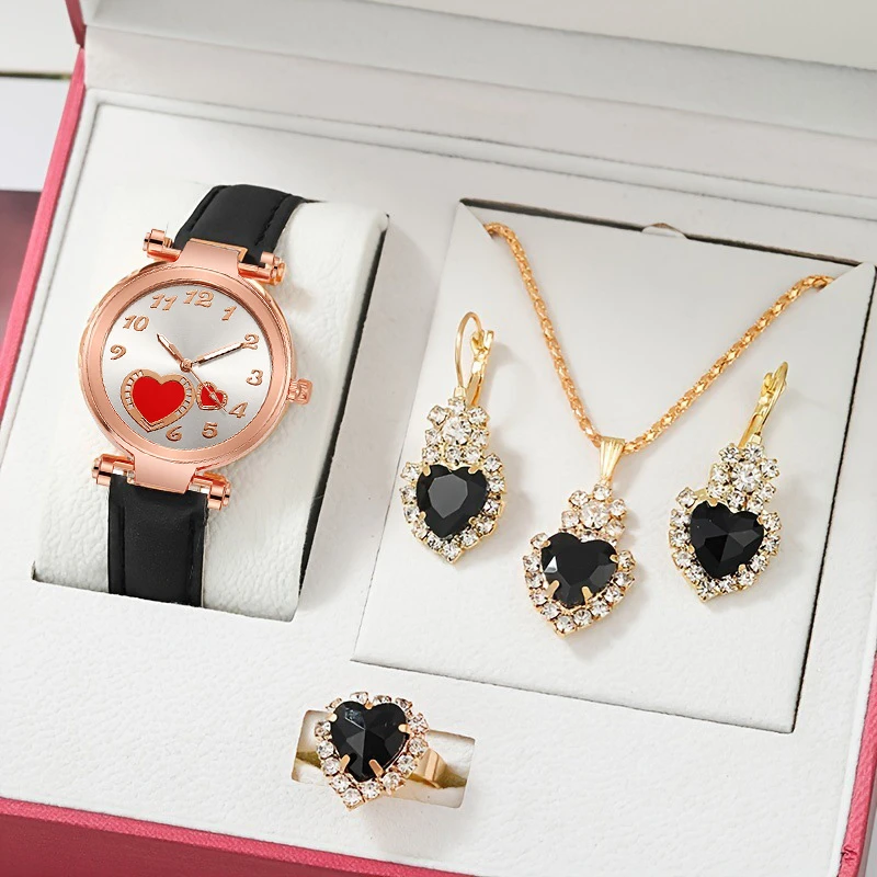 Relógio retrô simples feminino com mostrador amor, Relógios quartzo arte estudante, Moda