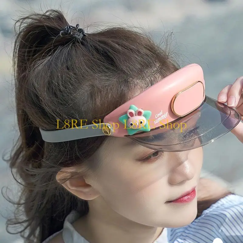 L8RE Beach Sun Hat مع Fan Beach Hat 3 سرعات قابلة للتعديل معجبة كهربائية قابلة للتعديل