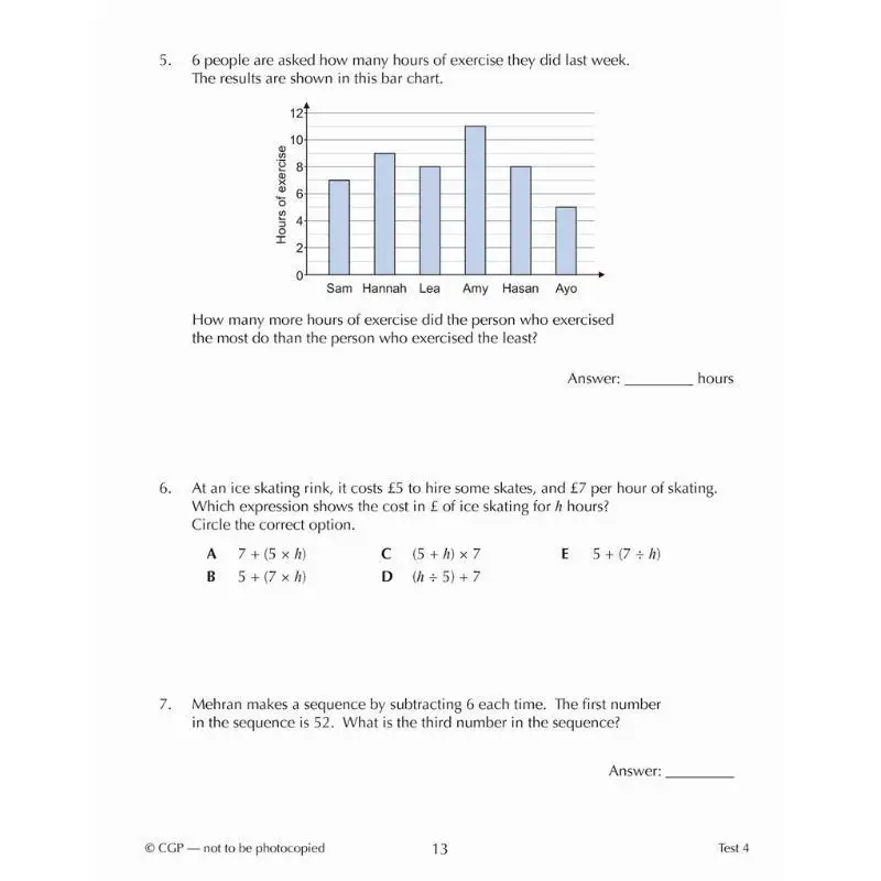 جديد 11 GL 10 دقائق اختبارات الرياضيات مشاكل الكلمات الذين تتراوح أعمارهم بين 910 مع الطبعة عبر الإنترنت كتب CGP 9781789084993 #4