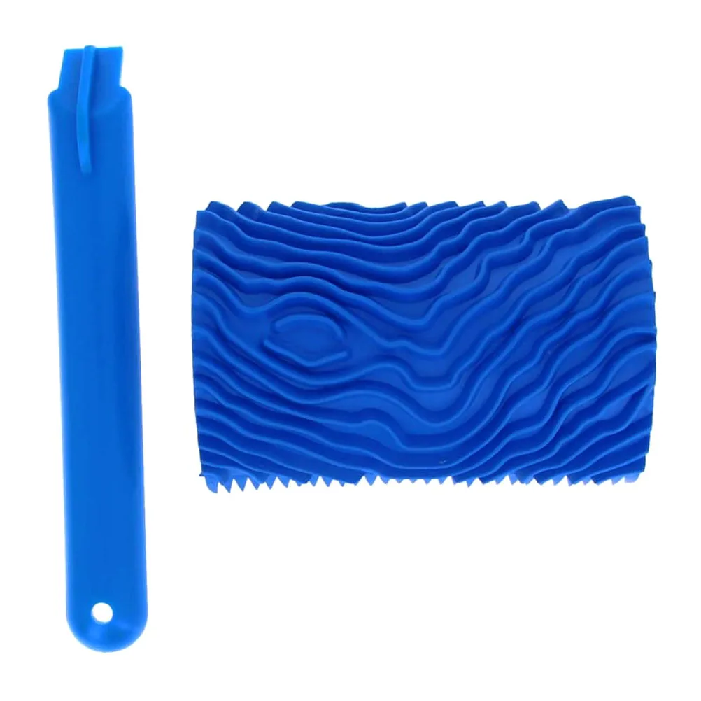

Wood Grain Roller DIY Grain Rollers Wall Decoration Paint Roller Art Pattern Rollers Reusable Long H Rubber
