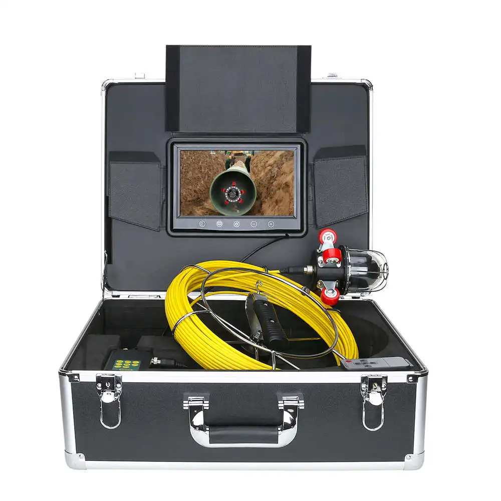 

30M 9inch TFT Monitor Pipe Inspection Video Camera Drain Sewer Pipeline Industrial Endoscope with 360 Degree Rotating Camera