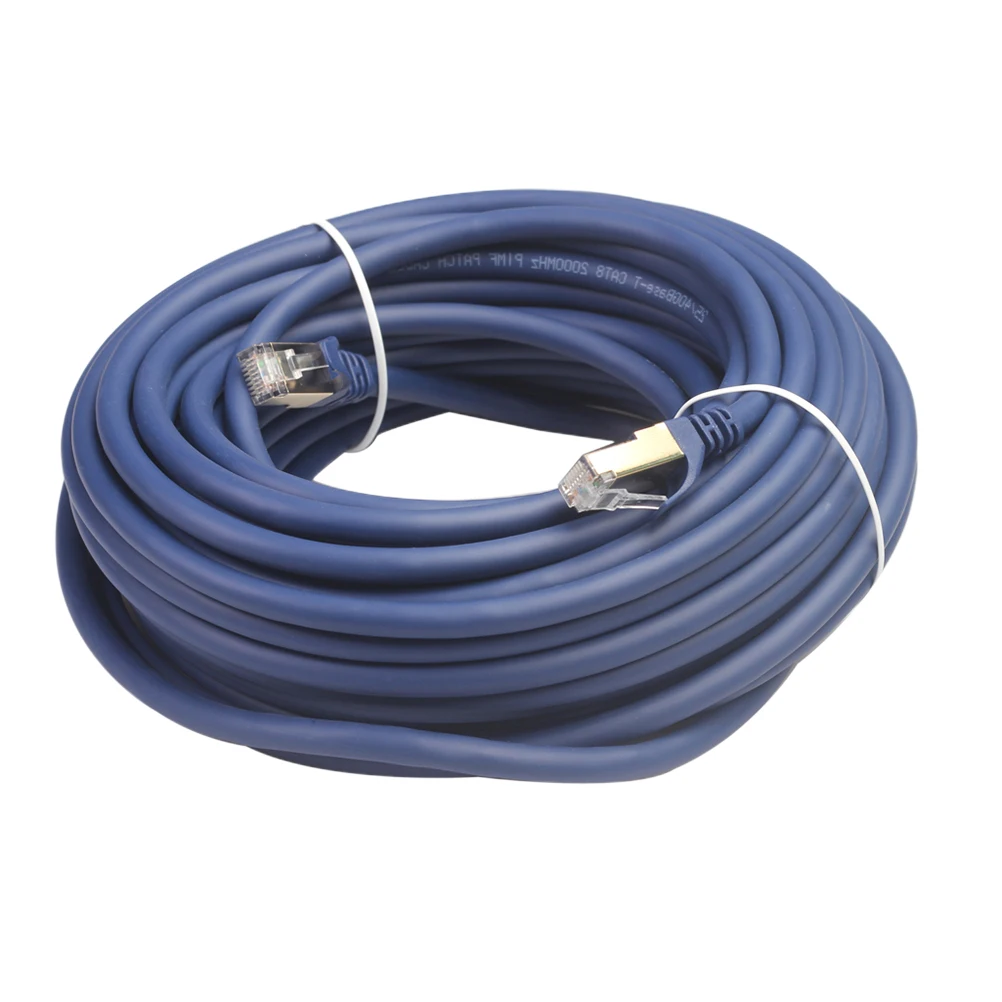 

3 Meter Cat8 Ethernet 25Gbps 2000Mhz Lan Network Wire For Router Switch Server Nas Blue High Speed Shielded Copper Core Network