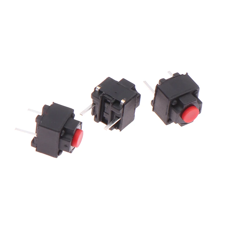10Pcs Dustproof Silent Red Headed Switch Wireless Mouse Button Micro Switch 6*6*7.3 DIY Accessories Mute Button