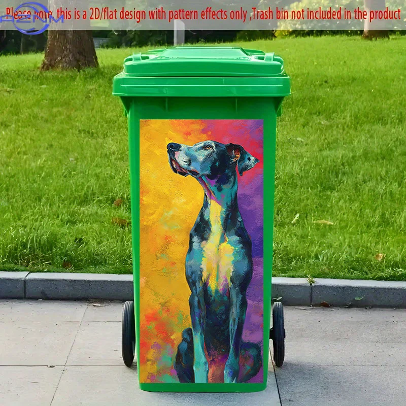 2D Flat Printing 1pc 2D Pattern Printed Kitchen Trash Can Sticker xcm 