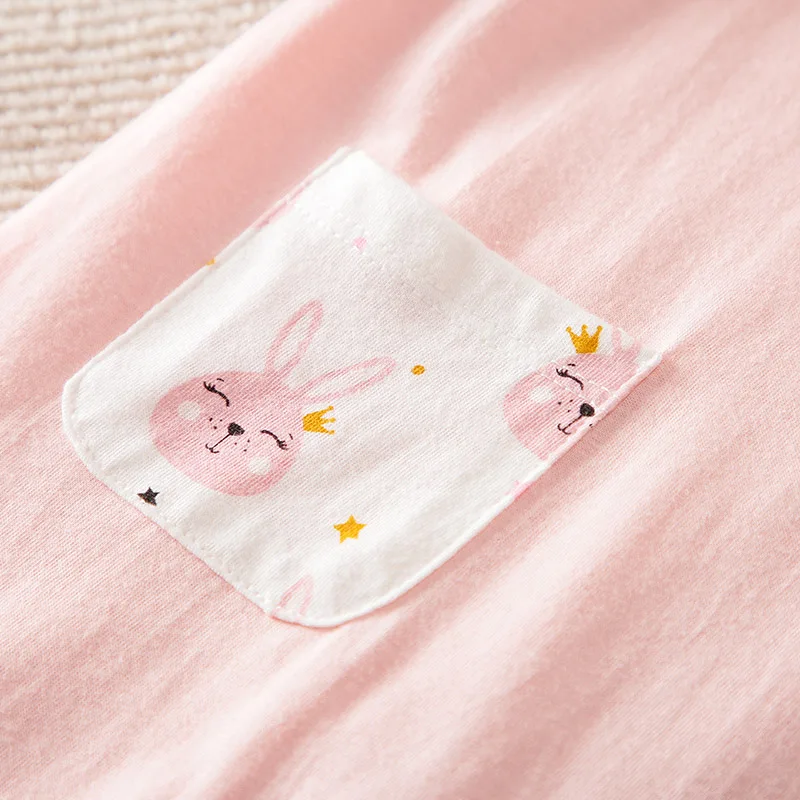 Spring and Autumn New Fashion Baby Bodysuit Newborn Girl Baby Cute Rabbit Fake Two Bowtie Long Sleeve Pure Cotton