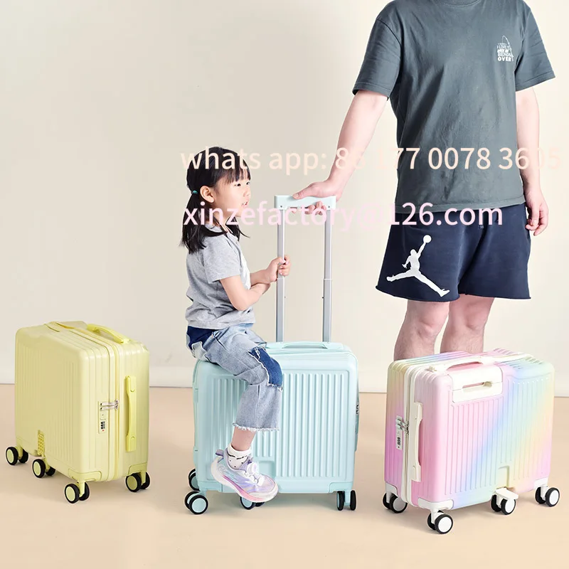 

Customizable Children's Mountable Luggage Small and Lightweight 20-inch Boarding Travel Password Trolley Case