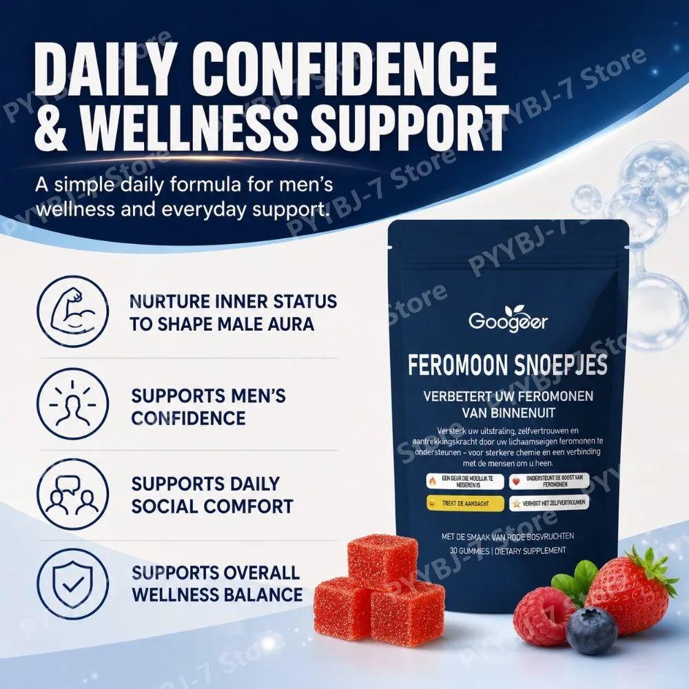 Googeer Maca Gummies with Fenugreek & Ashwagandha, Supports Men's Vitality, Confidence & Social Connection, Man, 30 Gummies