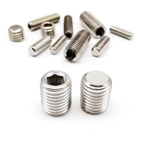M2 M2.5 M3 M4 M5 M6 M8 DIN913 304 Stainless Steel Allen Head Hex Hexagon Socket Flat Point End Grub Bolt Set Screw