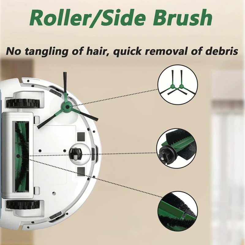 ชุดอุปกรณ์เสริมสําหรับ Irobot Roomba Combo Essential Y0110 Y0112 Y0140 Q0120 เครื่องดูดฝุ่น,แปรงลูกกลิ้ง,แผ่นกรอง HEPA,Mop