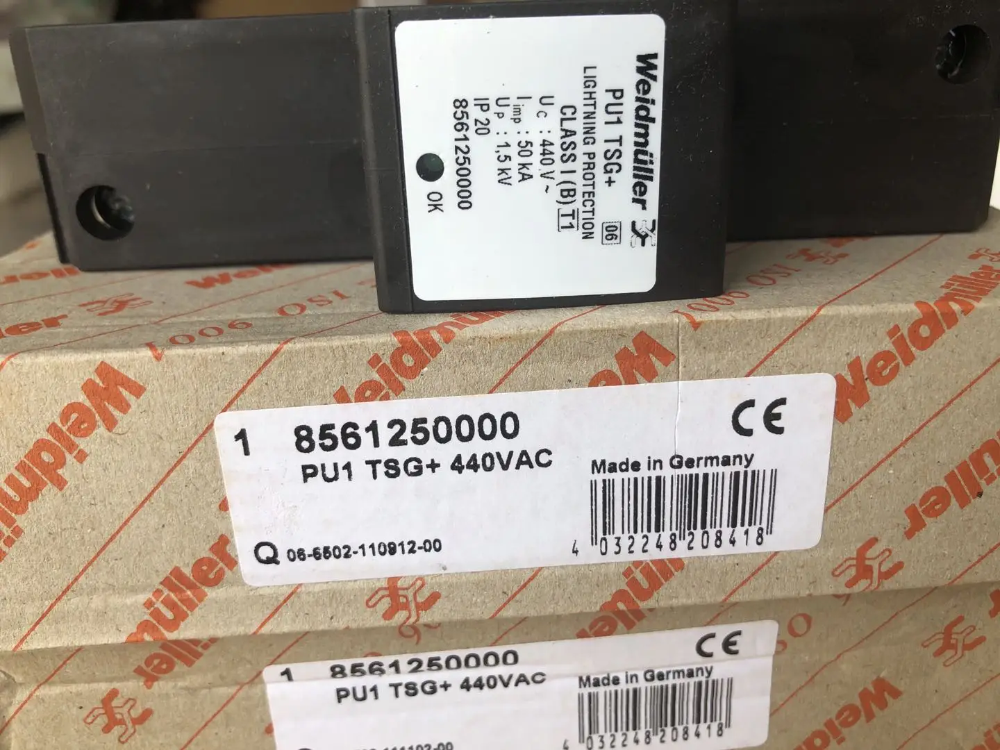 New Original Weidmüller Surge Protector PU1TSG PLUS 440VAC 8561250000