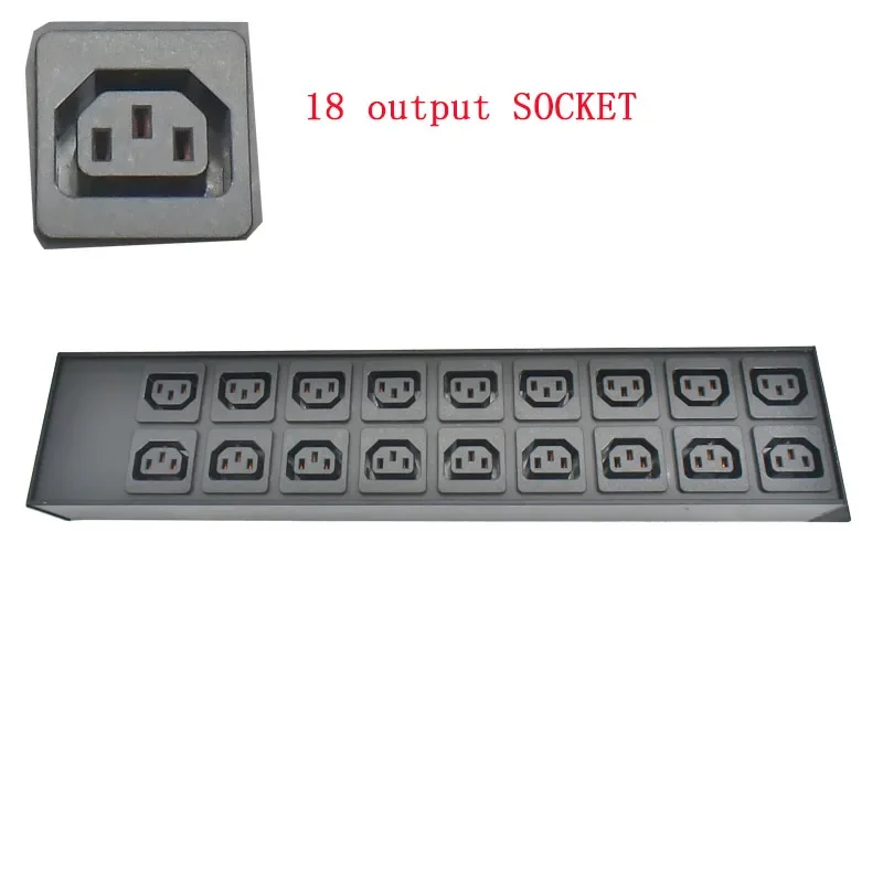 Imagem -05 - Pdu Electrical Power Strip Soquete Rede Cabinet Rack Universal Brasil Socket C14 Port Eua C13 16a Itália Reino Unido Tailândia Brasil 16 ou 18 ac Output