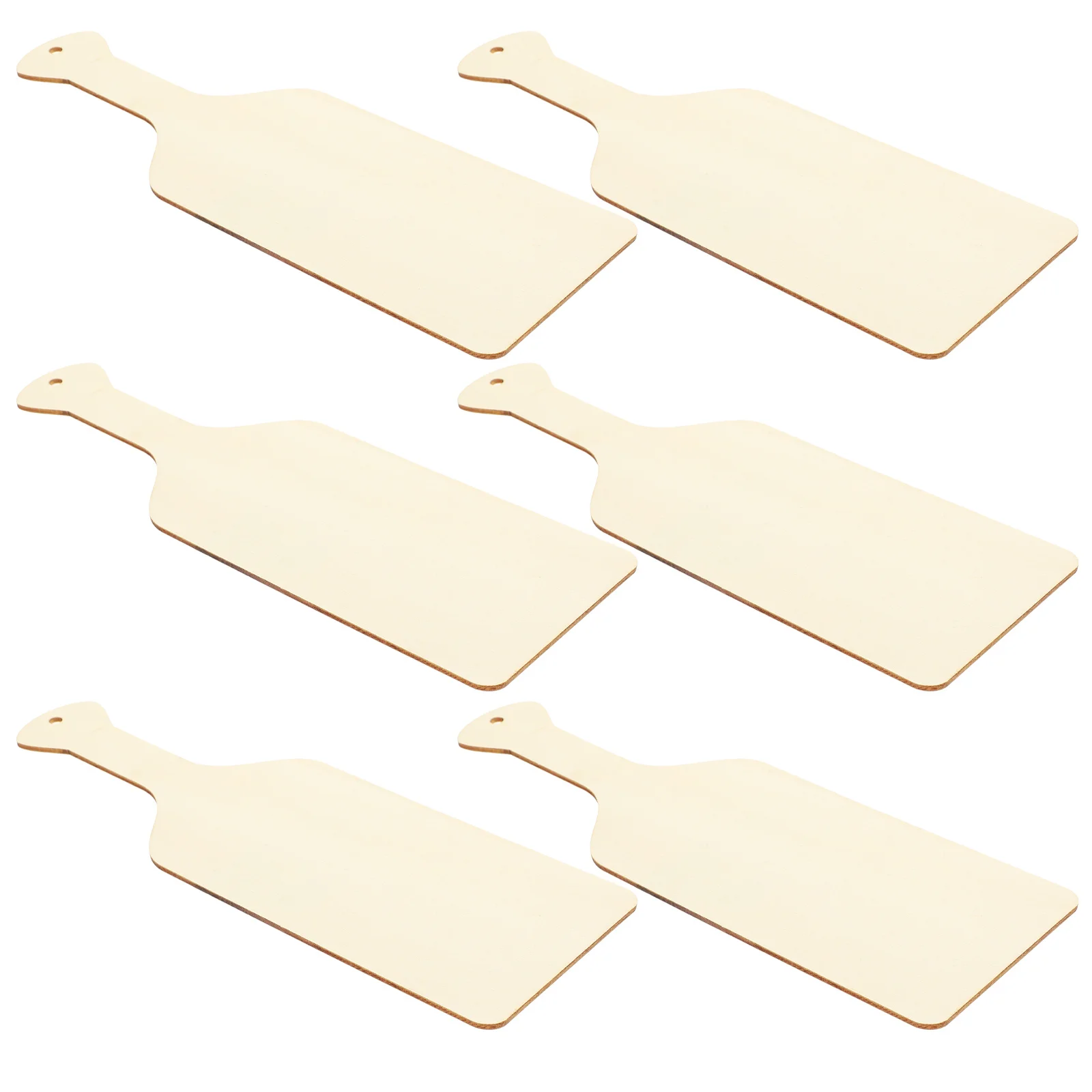 6Pcs Wooden Cutting Board Blank Unfinished Kids DIY Craft Set Smooth Safe Edges for Painting Serving Tray Use Personalized Wood