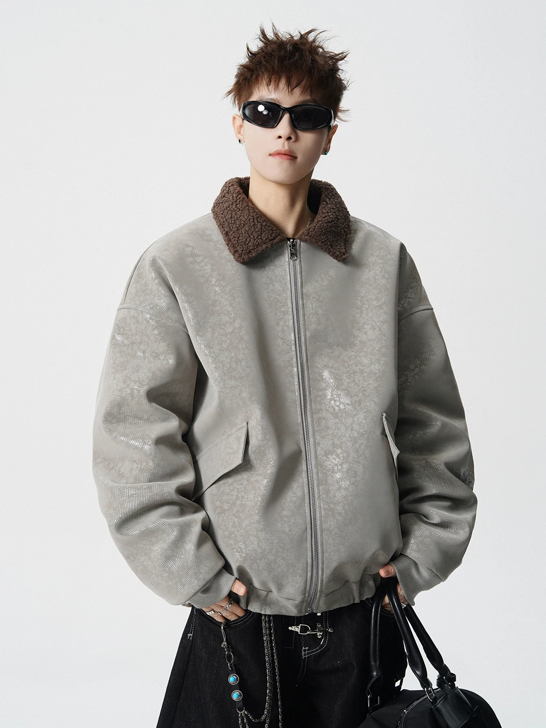 

Двусторонняя куртка из овечьего вельвета и хлопка для мужчин: зимняя, трендовая, брендовая, премиум-класса, теплая, утепленная, от Haome