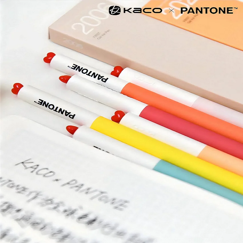 KACO Rotating Gel Pen PANTONE Annual Representative Color 0.5 mm Pen Core Smooth Writing for Students School Stationery Supplies