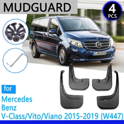 Mudguards Fit for Mercedes Benz V-Class Vito Viano 2015 2016 2017~2019 W447 Car Accessories Mudflap Fender Auto Replacement Part