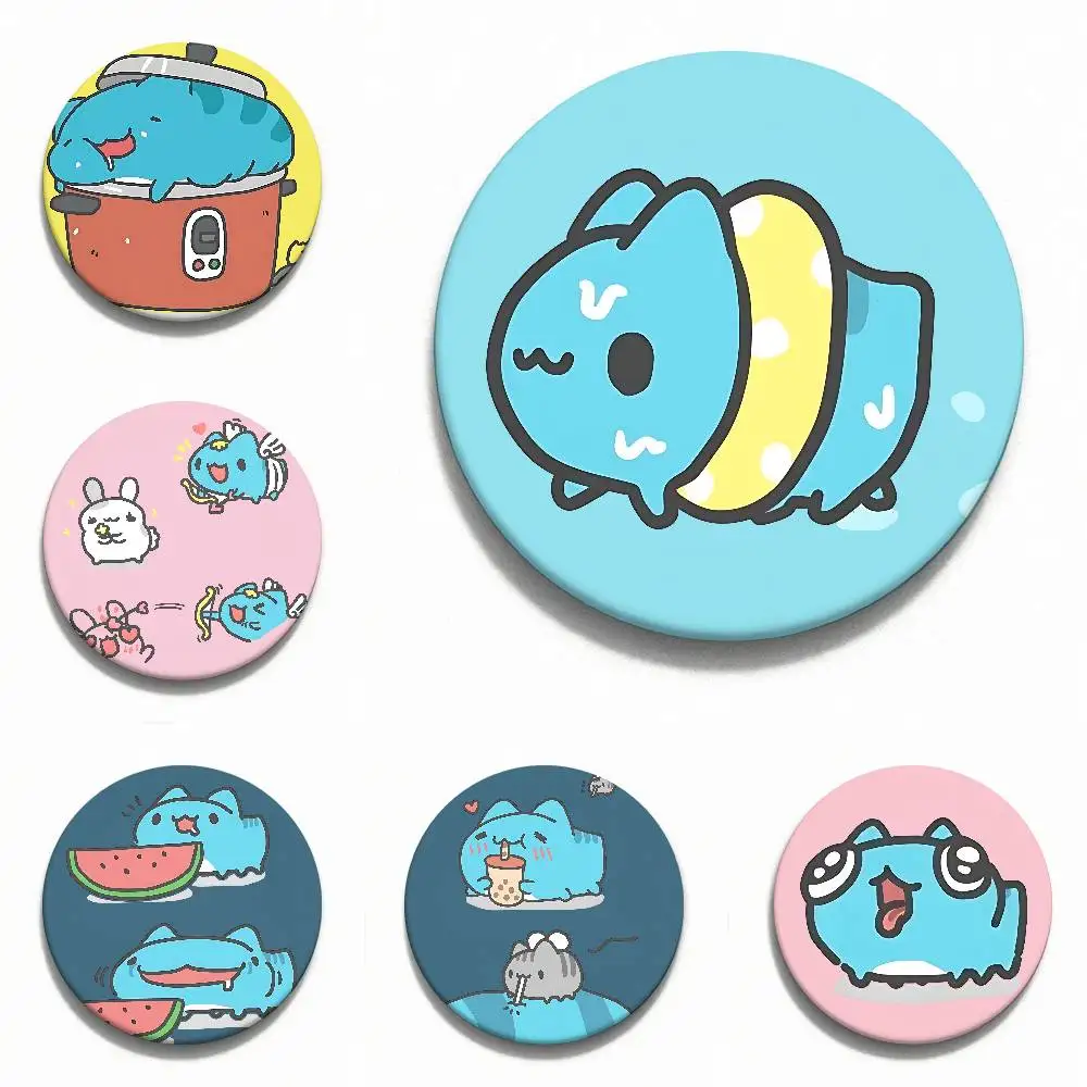 B-Bugcat كابو الكرتون 58 مللي متر لطيف أنيمي الشكل أيقونة شارة اليدوية صفيح بروش لحقيبة الظهر الملابس الصدر حلية الهدايا أ