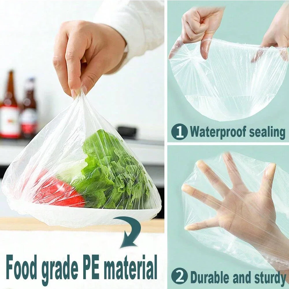 100Pcs Reusable Food Wrap Storage Covers Bags For Bowl Elastic Plate Silicone Lid Cover Kitchen Fruit Plastic Fresh-Keeping Seal