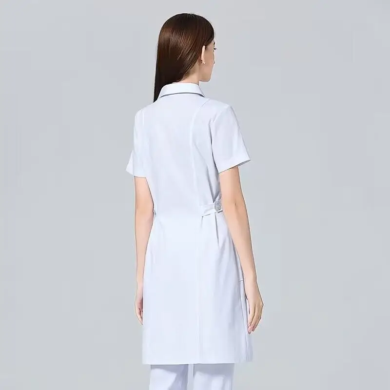 Nurse Costume for Women Summer Medical Clothing Lab Robe Female Sanitary Uniform Beautician Workwear Hospital Clinical Uniform