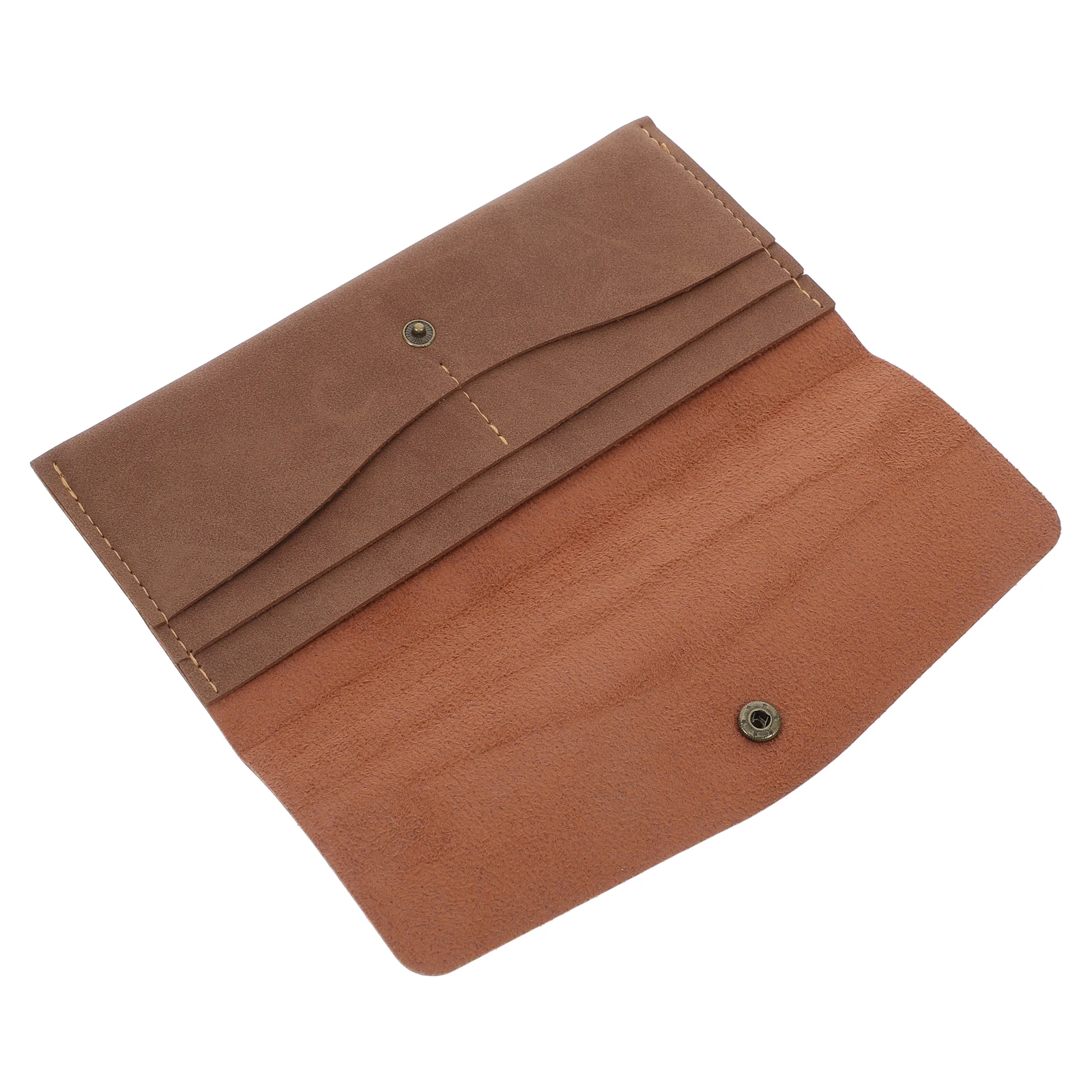 

Wallet PU Material Cash Budget Clutch Black Color Card Case Coupon Holder Bill Organizer Envelope Style Vintage Design