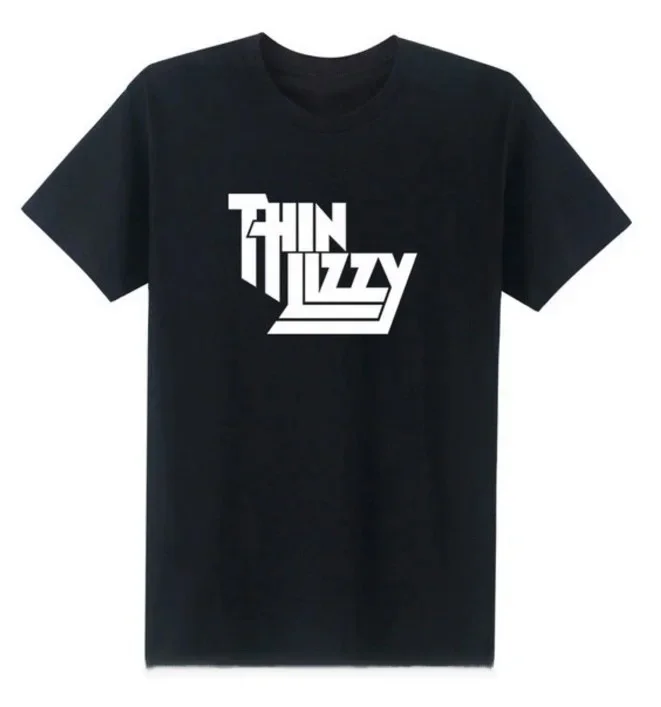 

Тонкая футболка Lizzy Heavy Metal Rock Band 2025, мужские топы, футболка с музыкальной певью, хлопковая футболка с короткими рукавами и круглым вырезом, верхняя одежда, эмо