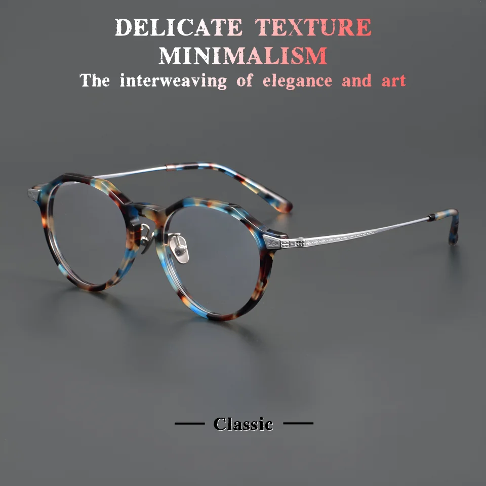 

Christmas Carnival Event Fashion Street Art Style Acetate Glasses Frame for Men and Women Casual Prescription Decorative Glasses