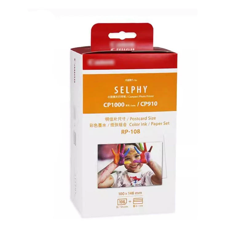 6 Inch Photo Paper Photo Printer RP108 KP108IN for Canon Selphy CP1500 CP1300 CP1200 CP1000