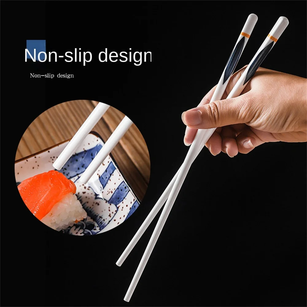 Ceramics Food Chopsticks Household Mould-proof Anti-slip Simple Decor Anti-falling Kitchen Tool For Food Cooking Tableware Gifts